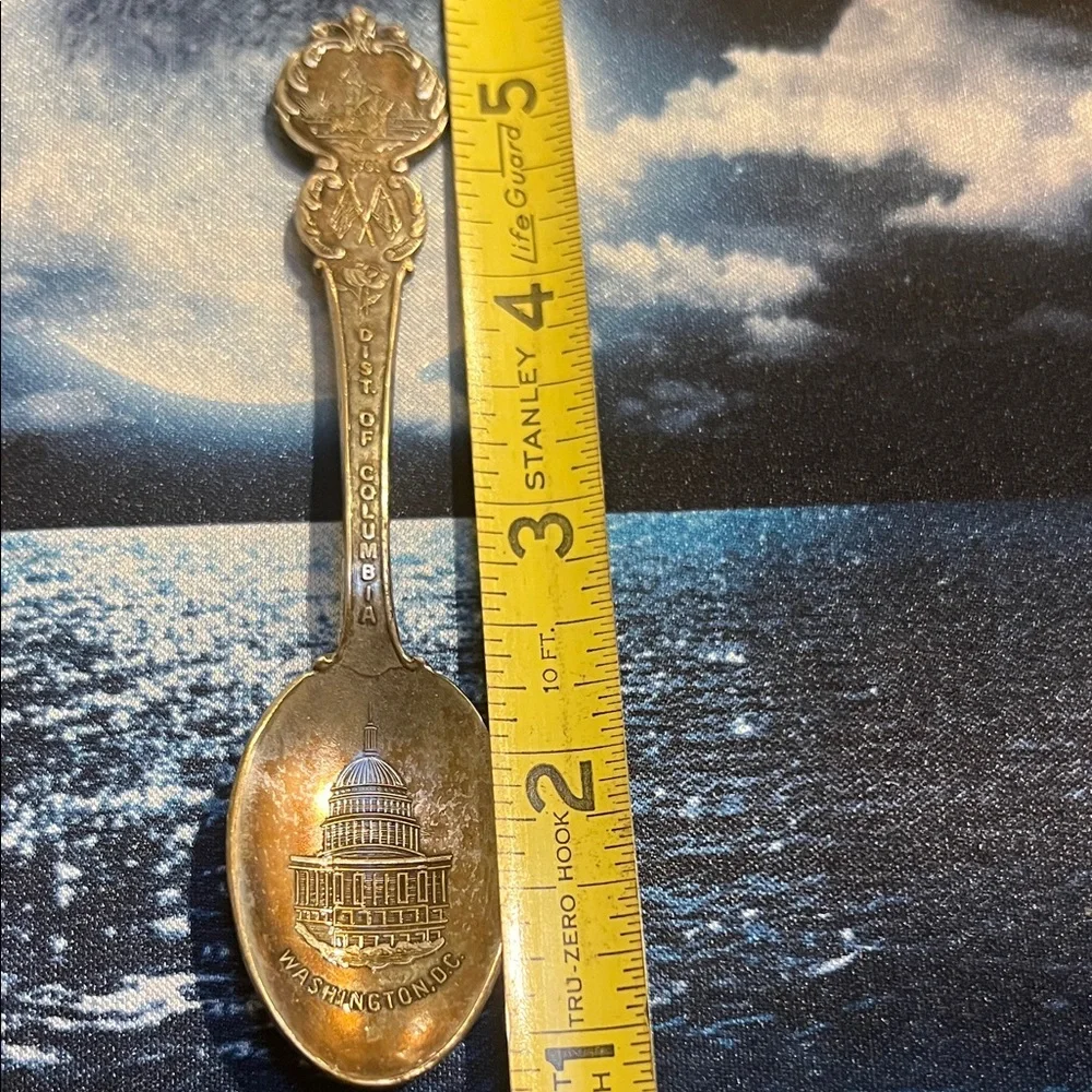 #0946+ 1791 Antique Dist Of Columbia Washington D.C. Souvenir Spoon - Picture 3 of 8